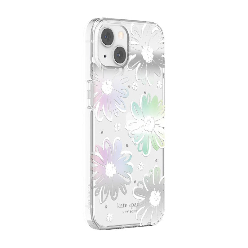 Kate Spade Protective Hardshell Case for iPhone 13 - Daisy Iridescent