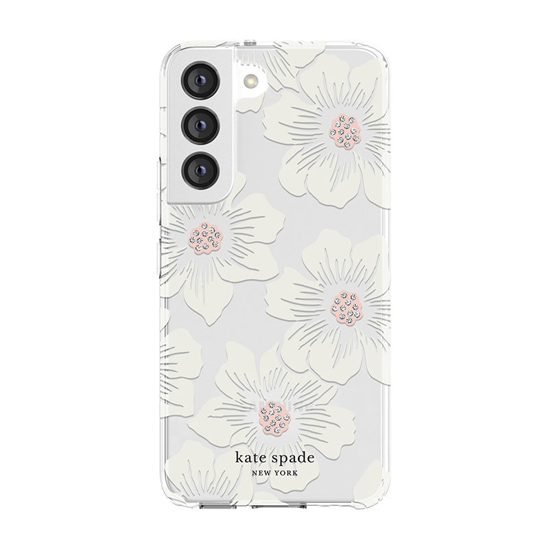 Kate Spade Protective Hardshell Case for Samsung Galaxy S22 - Hollyhock Floral