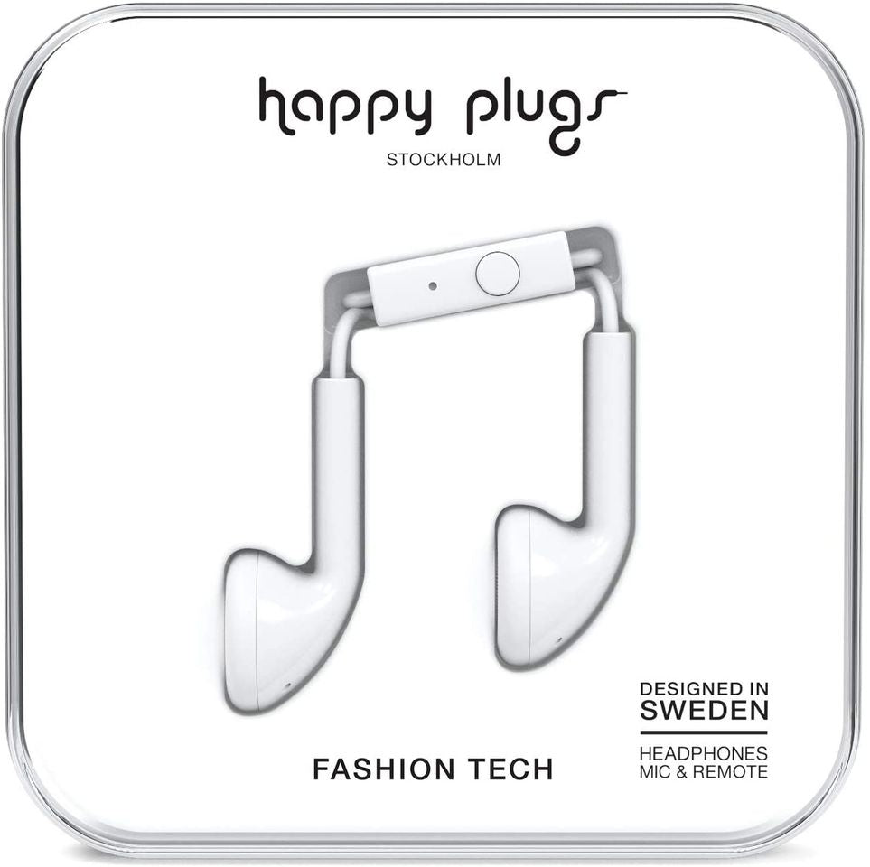 Happy Plugs 7711 Écouteurs Blanc