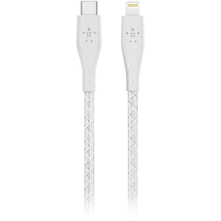 Cable Belkin Duratek Plus Lightning a USB tipo C (4') blanco